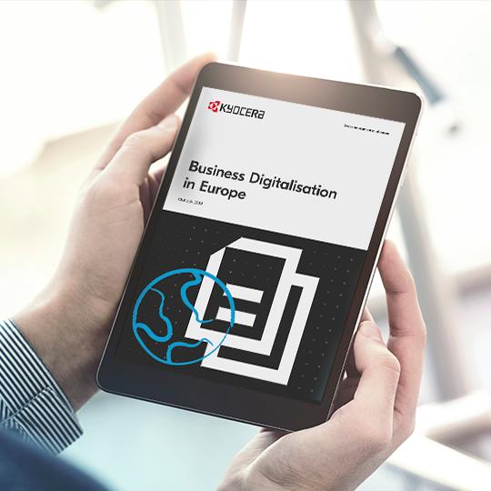 Scaricate la ricerca Europea relativa alla Business Digitalisation - Outlook 2019. tablet